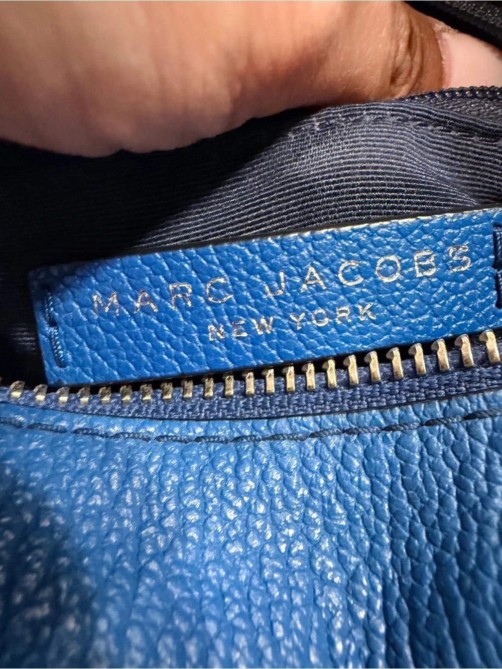 Marc Jacobs Electric Blue Pebbled Leather Satchel - Picture 7 of 9